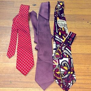 Christian Dior and Geofe Nicholson and Luciano gatti 3 Ties